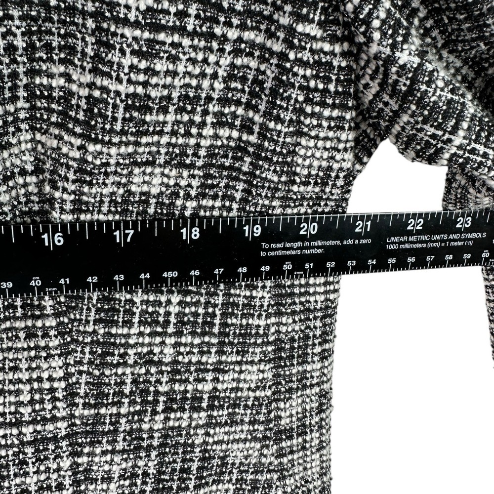 Anne Klein Bouclé Tweed Blazer Jacket Black White Textured Lined Women's Large - Picture 11 of 15